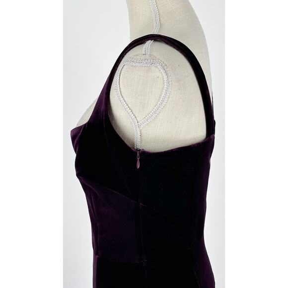 Galvan London Velvet Corset Wide Leg Jumpsuit Purple Womens Size 8 Sleeveless - Picture 9 of 11